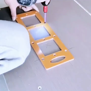 86 Junction Box Switch Socket Open Holes Mould 72mm Hole Spacing Socket BoxAluminium Alloy Acrylic Thickening Front Back Usable Box Outlet Opening Mold Precise User Friendly 86 Box Outlet Opening Mold