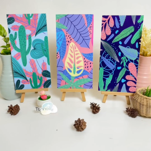 TENNESY HIASAN DINDING 15x30CM ABSTRAK LEAF PLANT TANAMAN WALL DECOR PAJANGAN KAYU POSTER DEKORASI DINDING KAMAR TIDUR RUMAH