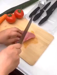 5Pcs Set Kitchen Knife Utensils Knives Non-stick Coating High Quality Anti-rust Stainless Steel Blade