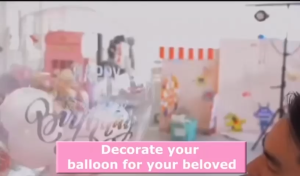Happy Birthday Balloon Sticker for Party Favor Air Balloon Decoration DIY Color Red Black Gold Glitter