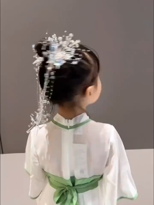 O-New 2PCS Super Fairy Butterfly Tassel Hair Clip Girls Rhinestones Crystal Princess Elegant Bridal Wedding Dress Wedding Headdress