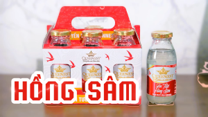 Queennest Yến Tươi Ngũ Vị Hương Vanilla/Hồng Sâm/Hạt Chia/Collagen/Nha Đam - Hộp 6 Chai 240ml