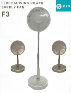 V2S F3 Electric Fan Rechargeable Folding Telescopic Fan Charging Desktop Long Floor Fan