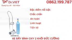 XE ĐẨY BÌNH OXY 2 KHỐI DCG16 - DRVIET