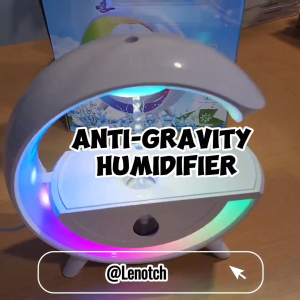 LENOTCH Humidifier Pelembap Udara Anti Gravitasi G Shape LED 350ML Aesthetic Aromatherapy Ruangan