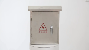 304 Stainless Steel Distribution Box Outdoor Rainproof High Voltage Wiring Box Control Landing Cabinet with Multi Heat Dissipation Hole Metal Wall-Mounted Monitoring Hoop Box Industrial Safety Electrical Control Cabinet
