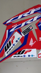 Striping Honda CRF 150L Variasi Merah Biru Hitam Abu Putih