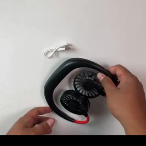 Aigoo Mini USB Portable Lazy Fan Hands-free Neck Fan Rechargeable Battery Small Portable Sports Fan