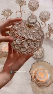 COD tempat dekorasi wadah untuk penyimpanan permen atau pajangan kristal mewah elegant