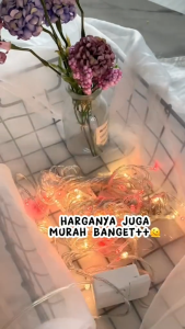 Lampu Tumblr 17 Agustus dengan 100biji butir lampu hias outdoor lampu kelap kelip 10m