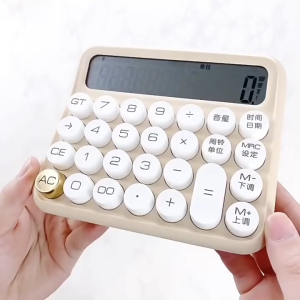 Stylish Silent Electronic Mechanical Calculator 12 Digit Large Big Size Kalkulator Cute Junno