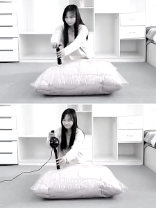 Beg penyimpanan vakum ruang Saver beg lebih besar Cube penyimpanan beg vakum dimeteraikan untuk pakaian Beddings Comforters tiada pam