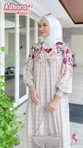 Maxy kasual Adhara/dress jumbo LD 110/dress santai model terkini 2024/Home dress viral/dress kondangan terkini