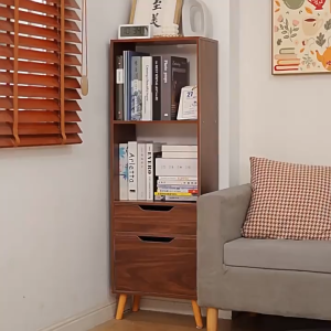 Modern minimalist bookshelf floor standing bookshelf home cabinet solid wood storage rack