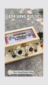 BOX UANG MAHAR KAYU RUSTIC / KOTAK UANG KAYU RUSTIC