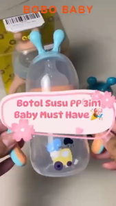 Botol Susu Bayi PP 3IN1 Wide Neck Anti Tersedak Baby Milk Bottle 210ml & 300ml BPA Free BB03