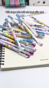 (3 Cây) Bút bi gel nắp đậy thân trắng 0.5.mm - (Mực xóa được) GP105E