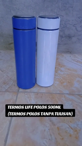 Termos Air Panas 500ml Polos Stainless Tahan 24 Jam / Smart Tumbler Thermos Air Panas Mini Stenlis