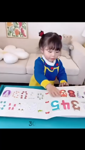 Mainan Buku Edukatif Anak Belajar DIY Edukasi Aktivitas Kids Montessorri Activity Education Quiet Busy Book 14 n 30 Halaman Pages