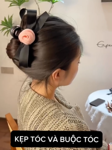 Dây buộc tóc cột tóc nữ hình bông Hoa Hồng thời trang Hàn Quốc