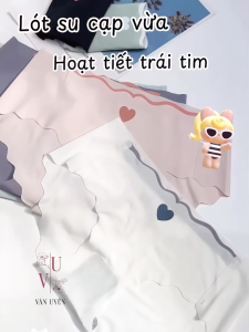 Set Quần Lót Su Tim Không Viền Họa Tiết Phối Tim Dễ Thương Ôm Sát Vòng 3 có Size cho 40 - 70kg