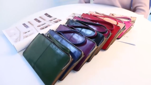Korean Fashion Oil Wax Leather Ladies Long Wallet Womens Long Clutch Multi-Card with COD