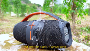 Awei ลำโพงบลูทู ธ แบบพกพา Boomboxes กล่องเสียงกลางแจ้ง ซับวูฟเฟอร์ IPX5 กันน้ำไฟสีสันสนับสนุนการเชื่อมต่อ TWS AUX บัตร TF