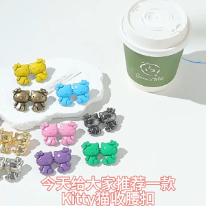 Ghim Cài Quần Jean Thời Trang Hàn Quốc Cho Nữ Hình Mèo Kitty Siêu Xinh