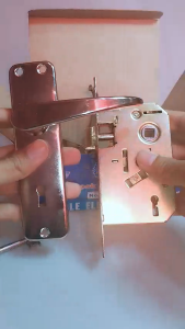 Nasara Mortice Lock Metal Grill Door 2-Level 3-Lever Handle Lock Latch Set / Kunci Pintu Rumah / 插芯锁