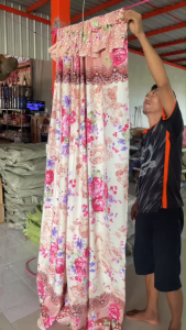 ผ้าม่านกั้นห้องผืนใหญ่กว้าง 3 เมตรสูง 2.20 เมตร+ลวดม่าน+ตะขอ