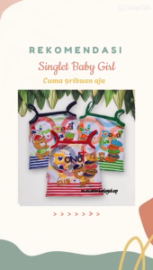 Singlet bayi perempuan tanktop anak perempuan murah baju baby girl tanktop murah