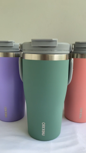 Aveline Tumbler Nexxio Handle Jumbo Stainless Steel Vacuum Insulated 890ml/Tumbler Handle 2in1 Vacuum Insulated Thermos Botol Minum Portable Kendi Olahraga Berinsulasi Baja Tahan Karat Berkapasitas Besar