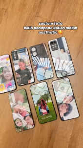 Custom Case Foto Bebas Bisa Tambah Nama Softcase Glass Kilat Op /Vi/Xia/Real /ip /Sam /Inf