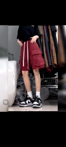 Cargo Pants for Women: American Street Style Drawstring Elastic Waist Short Trousers