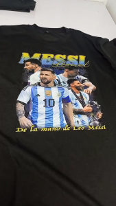 T-Shirt kaos Merchandise Distro Sepak Bola LIONEL MESSI Bahan 24s