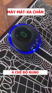 Thảm Massage Chân Xung Điện EMS Có Đèn Led Hiển Thị 8 Chế Độ Mát Xa Châm Cứu Bàn Chân Giúp Lưu Thông Khí Huyết