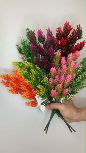 SK-21269 ช่อลูกสนสี ช่อดอกไม้ปลอม ช่อดอกไม้ตกแต่งบ้าน ดอกไม้ปลอม ตกแต่งบ้าน พร๊อพถ่ายรูป DIY