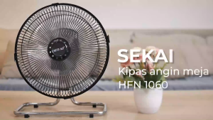 SEKAI Kipas Angin Dinding / Kipas Angin Meja 2 in 1 10 Inch - HFN 1060