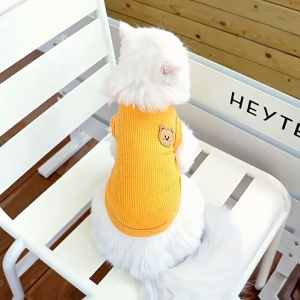 Áo ba lỗ cho Chó Mèo gắn hình mặt gấu - Love pets shop