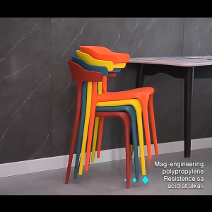 Hisoa ORDERLY Nordic Chair Black&White Plastic Chair Home Chair Dining Chair Study chair furniture Coffee Chair