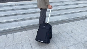 กระเป๋าเป้ล้อลาก 2ล้อสูง 19" กระเป๋าเดินทางล้อลาก ถือขึันเครื่องใส่โน๊ตบุ๊คได้พร้อมส่ง>ส่งฟรีไม่ต้องใช้โค้ด<