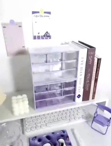 Desk Storage Box With 6 Slots Box Mini Small Desk Drawer Stationary Storage Organizer