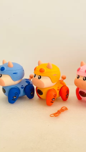 [LOẠI TO] Đồ chơi trẻ em bò sữa chạy pin có đèn nhạc kèm dây cho bé dắt đi dạo dễ thương tăng khả năng nhận biết QB48