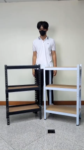 Elife ชั้นวางของ ไม้วางของ ชั้นไม้วางของ โครงเหล็กหนา พร้อมแผ่นไม้ วางสินค้า เหล็กหนา คูณภาพดี กันสนิม ใช้ในครัว ไมโครเวฟ Warehouse shelf