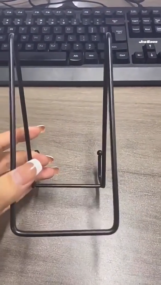 Black Iron Art Photo Display Stand Plate Bowl Picture Frame Desktop Magazine Holder Dish Rack