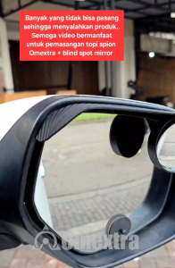 Topi Spion + Kaca Blind Spot Mobil Kaca Spion Extension Mirror Omextra