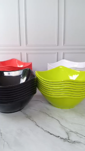 6 pcs mangkuk melamin 6 inch - mangkuk sedang 15 cm - mangkuk mie - mangkuk bubur - mangkuk tebal