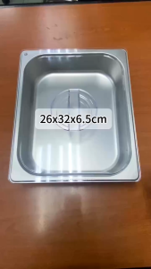 Food Grade Stainless Steel Half-Size Food Pan with Plastic Cover||Bekas Makanan Half Size dgn Penutup Plastik 1/2size