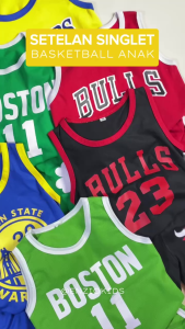 Setelan Baju Anak SINGLET BASKETBALL 1-4 Tahun