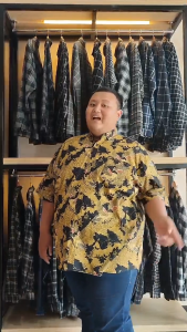 ICW Kemeja Batik Panjang Big Size 5XL 6XL 7XL 8XL10XL Hem Baju Batik Pria Jumbo Ukuran Besar Katun Premium